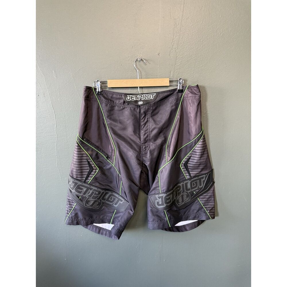 JetPilot Board Shorts Mens Size 36 Black Swim Surf Logo Beach
